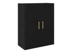 Armarios de pared 2 piezas Roble Negro 69,5 x 34 x 90 cm