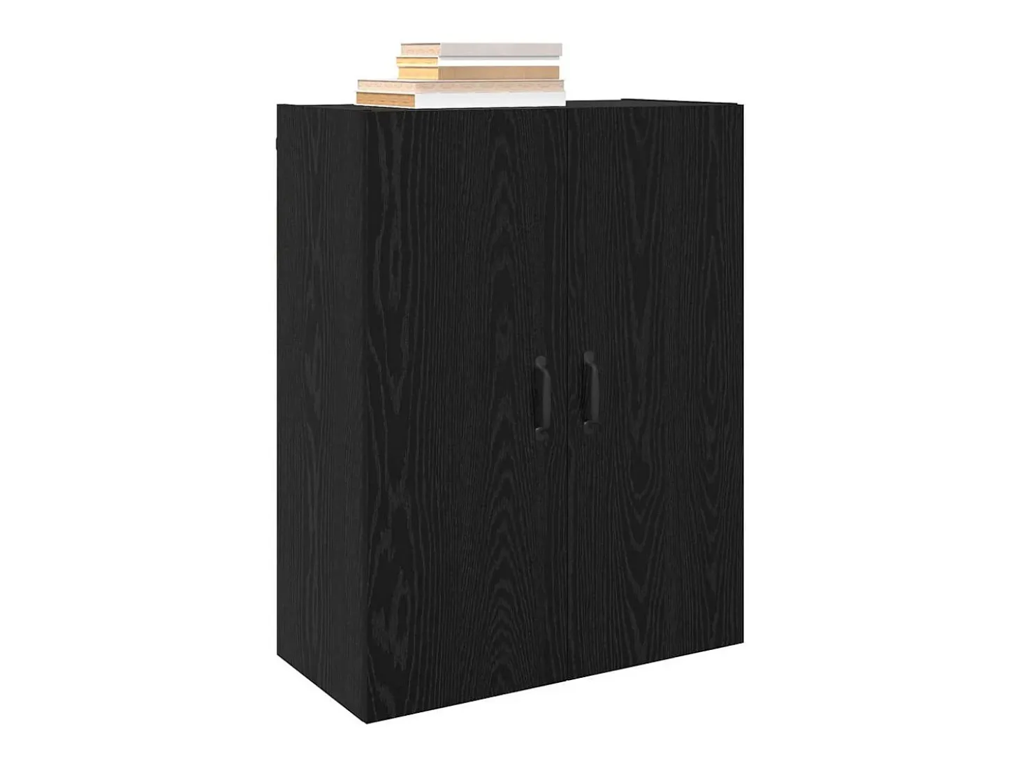 Armarios de pared 2 piezas Roble Negro 69,5 x 34 x 90 cm