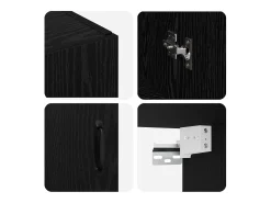 Armarios de pared 2 piezas Roble Negro 69,5 x 34 x 90 cm