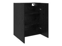 Armarios de pared 2 piezas Roble Negro 69,5 x 34 x 90 cm