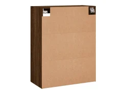Armarios de pared 2 uds madera de ingeniería marrón roble