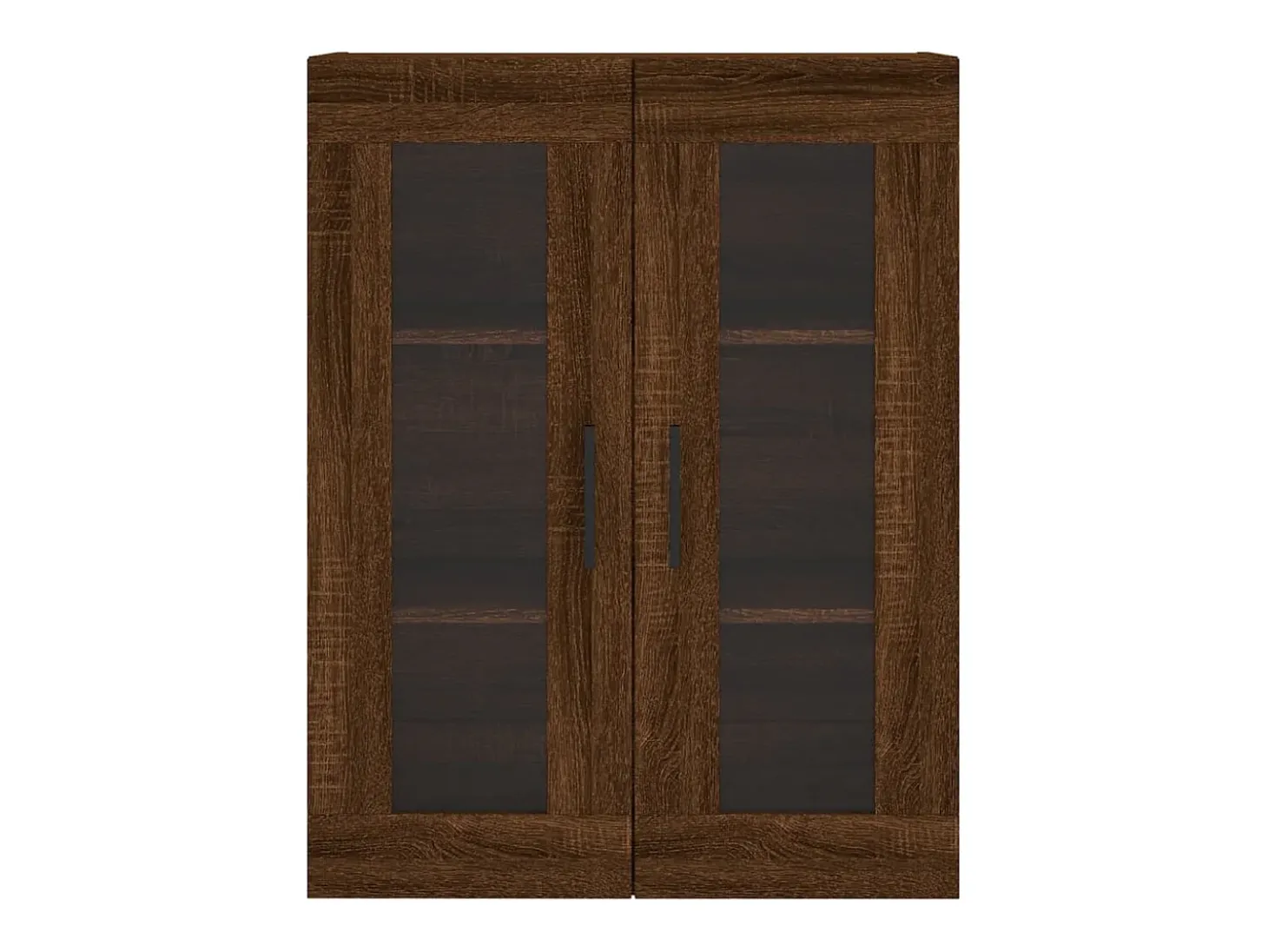 Armarios de pared 2 uds madera de ingeniería marrón roble
