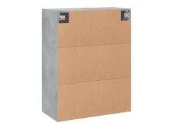Armarios de pared 2 uds madera de ingeniería gris hormigón