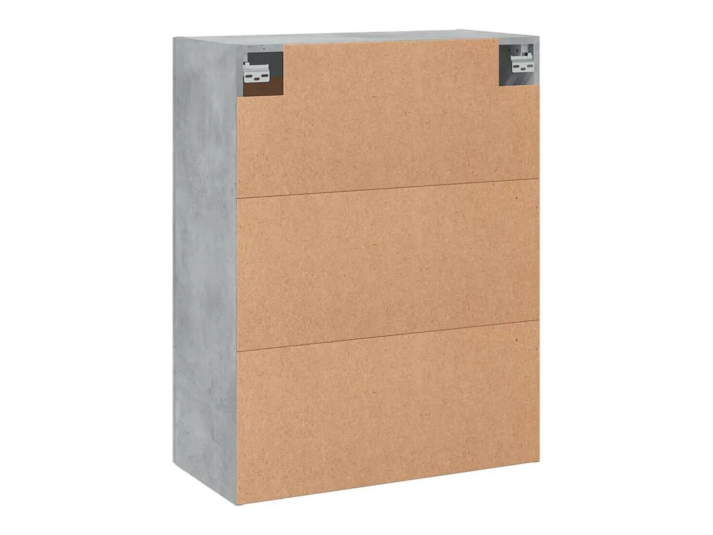 Armarios de pared 2 uds madera de ingeniería gris hormigón
