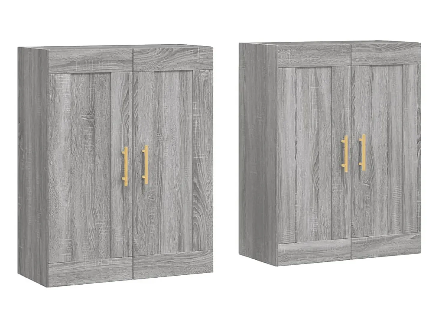 Armarios de pared 2 uds madera de ingeniería gris Sonoma