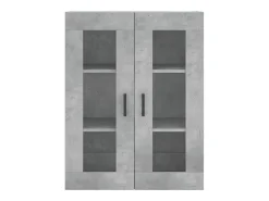 Armarios de pared 2 uds madera de ingeniería gris hormigón