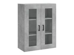 Armarios de pared 2 uds madera de ingeniería gris hormigón