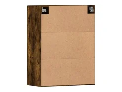 Armarios de pared 2 uds madera de ingeniería roble ahumado