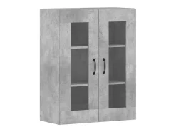 Armarios de pared 2 uds madera de ingeniería gris hormigón