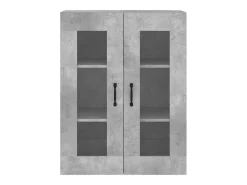 Armarios de pared 2 uds madera de ingeniería gris hormigón