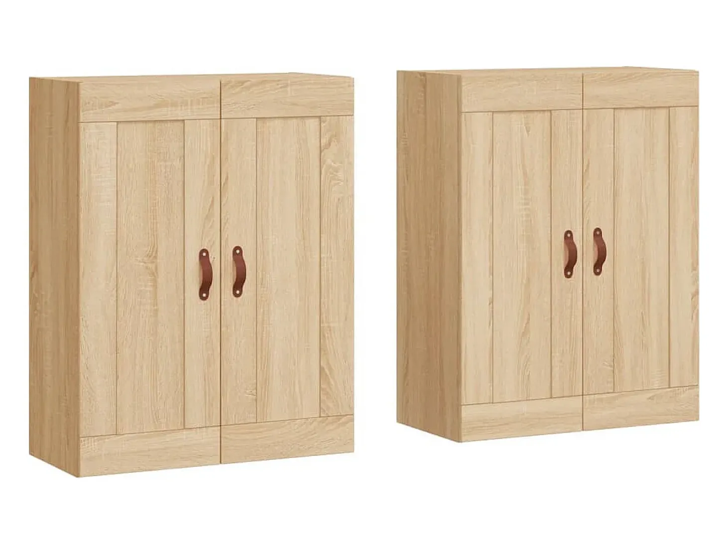 Armarios de pared 2 uds madera de ingeniería roble Sonoma