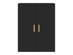 Armarios de pared 2 unidades madera de ingeniería negro