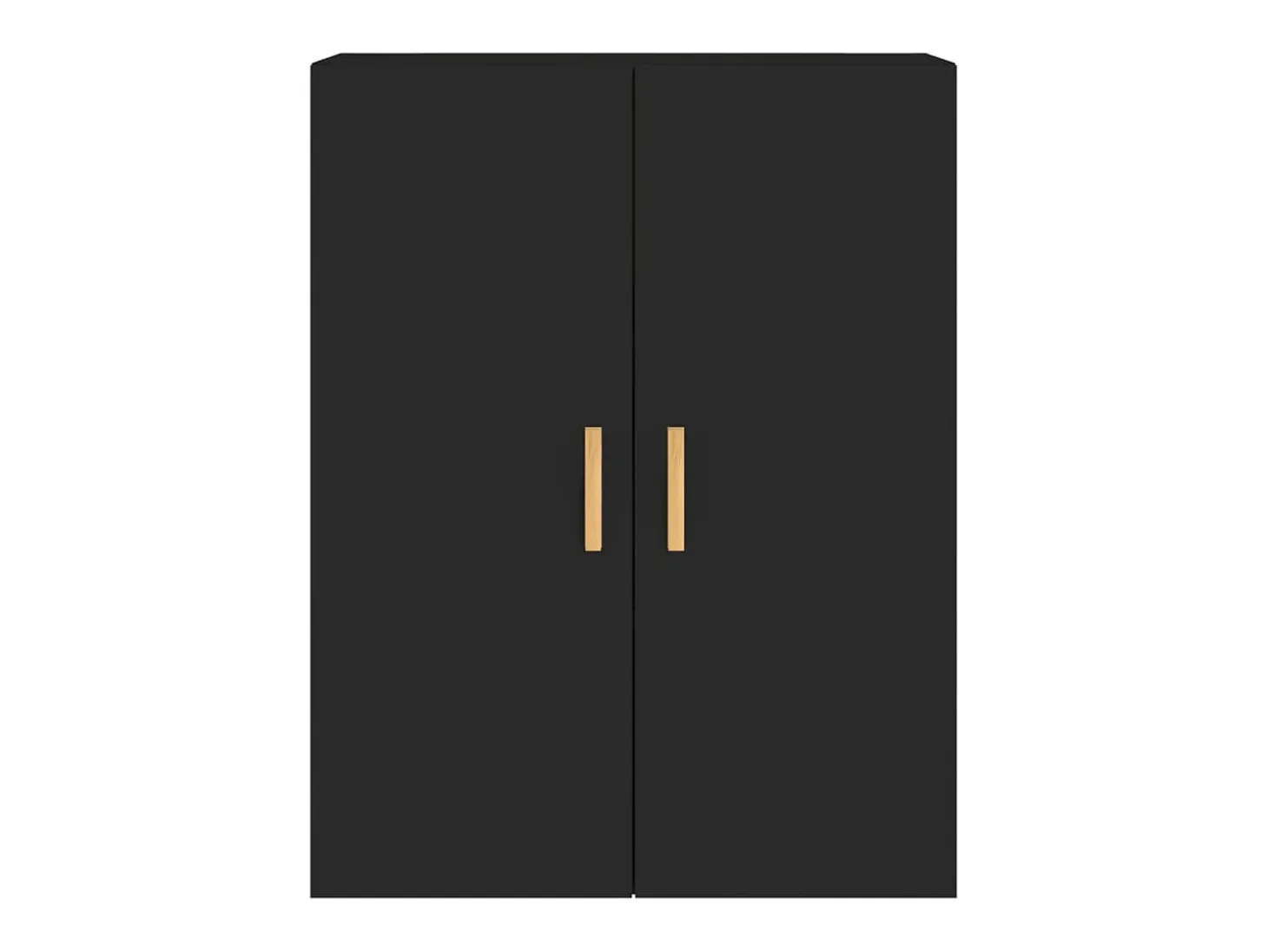 Armarios de pared 2 unidades madera de ingeniería negro