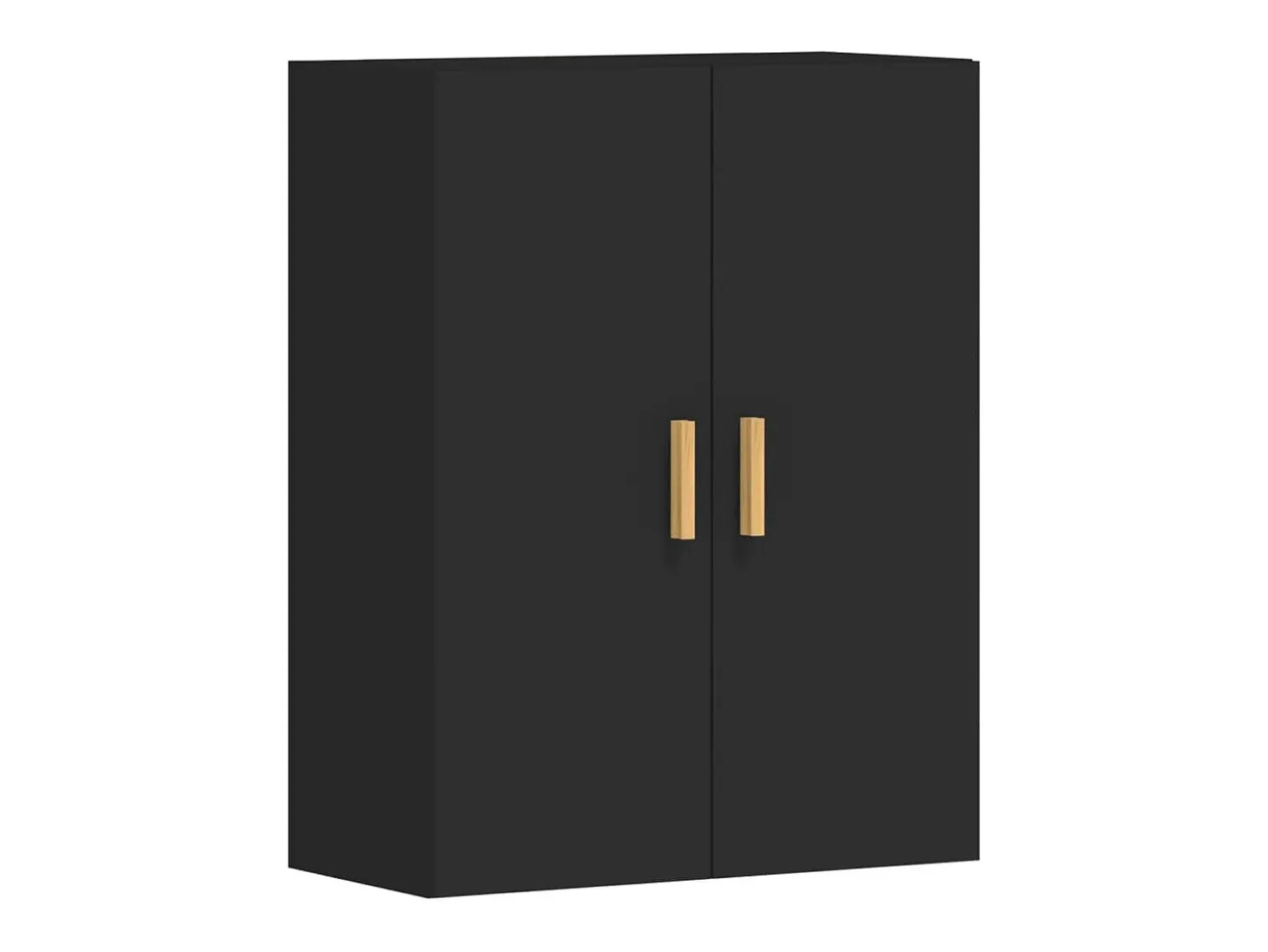 Armarios de pared 2 unidades madera de ingeniería negro