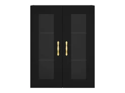 Armarios de pared 2 unidades madera de ingeniería negro