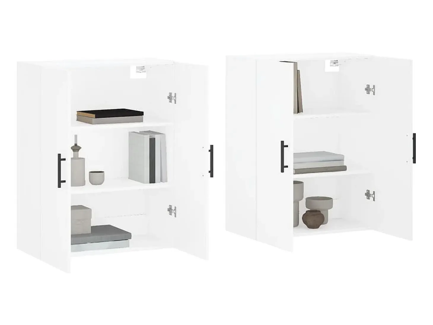 Armarios de pared 2 unidades blanco 69,5x34x90 cm