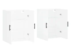Armarios de pared 2 unidades blanco 69,5x34x90 cm
