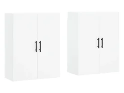 Armarios de pared 2 unidades blanco 69,5x34x90 cm