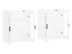 Armarios de pared 2 unidades madera de ingeniería blanco