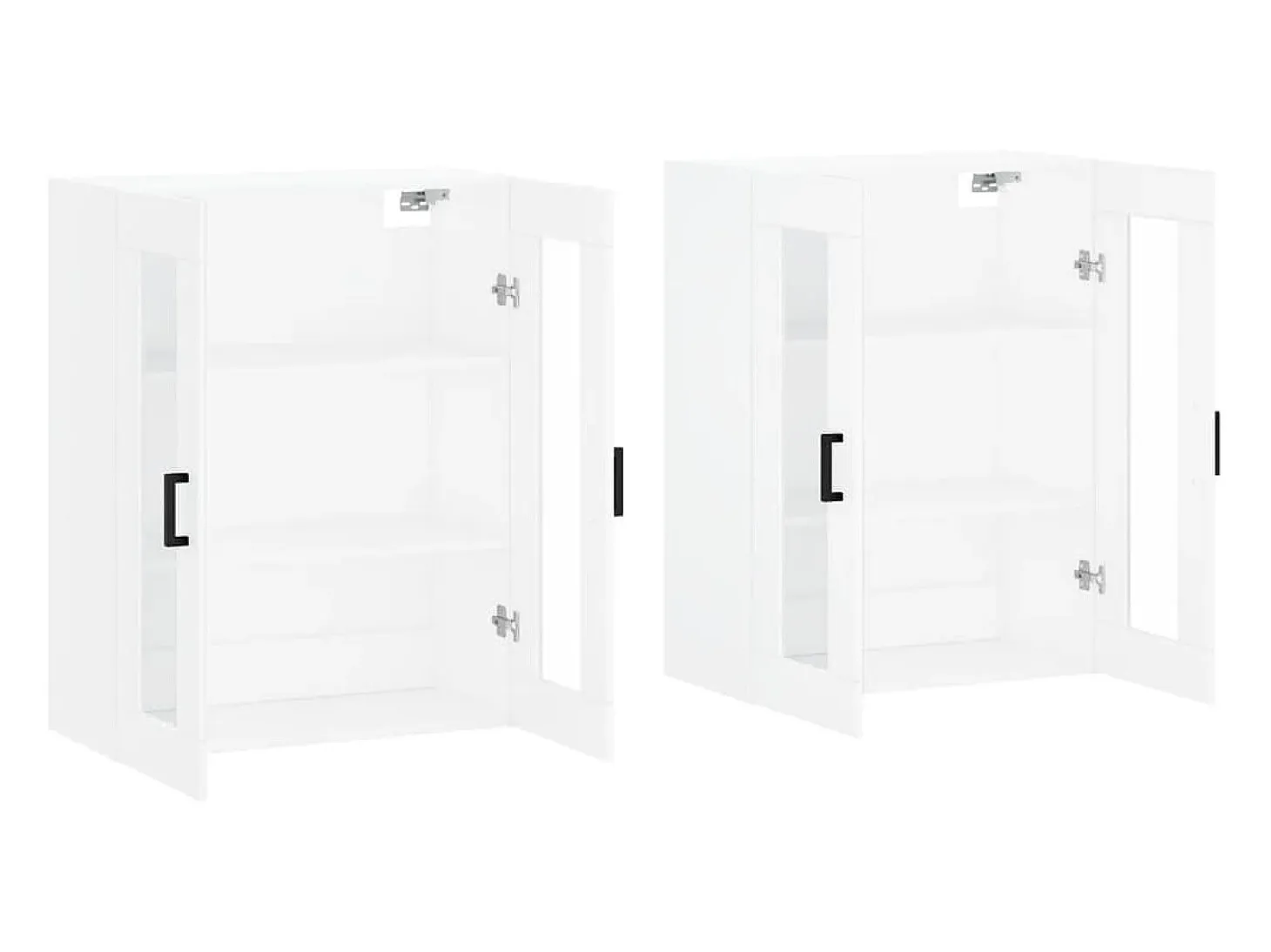 Armarios de pared 2 unidades madera de ingeniería blanco