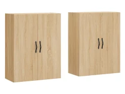 Armarios de pared 2 unidades madera de ingeniería roble Sonoma