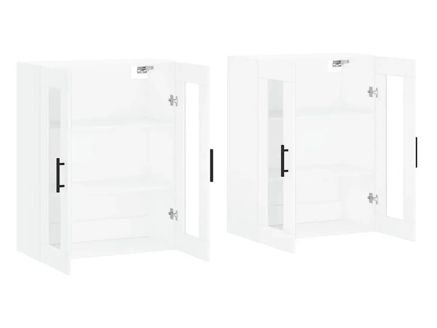 Armarios de pared 2 unidades madera de ingeniería blanco
