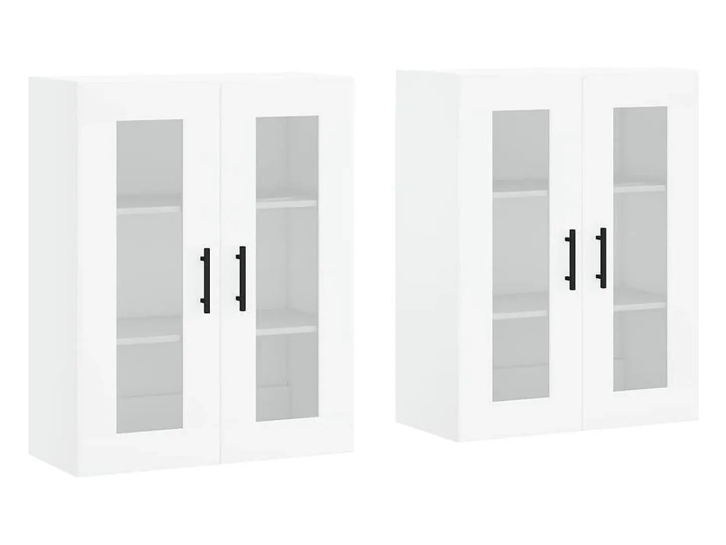 Armarios de pared 2 unidades madera de ingeniería blanco