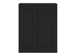Armarios de pared 2 unidades madera de ingeniería negro