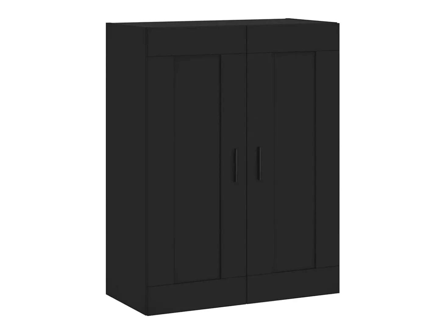 Armarios de pared 2 unidades madera de ingeniería negro