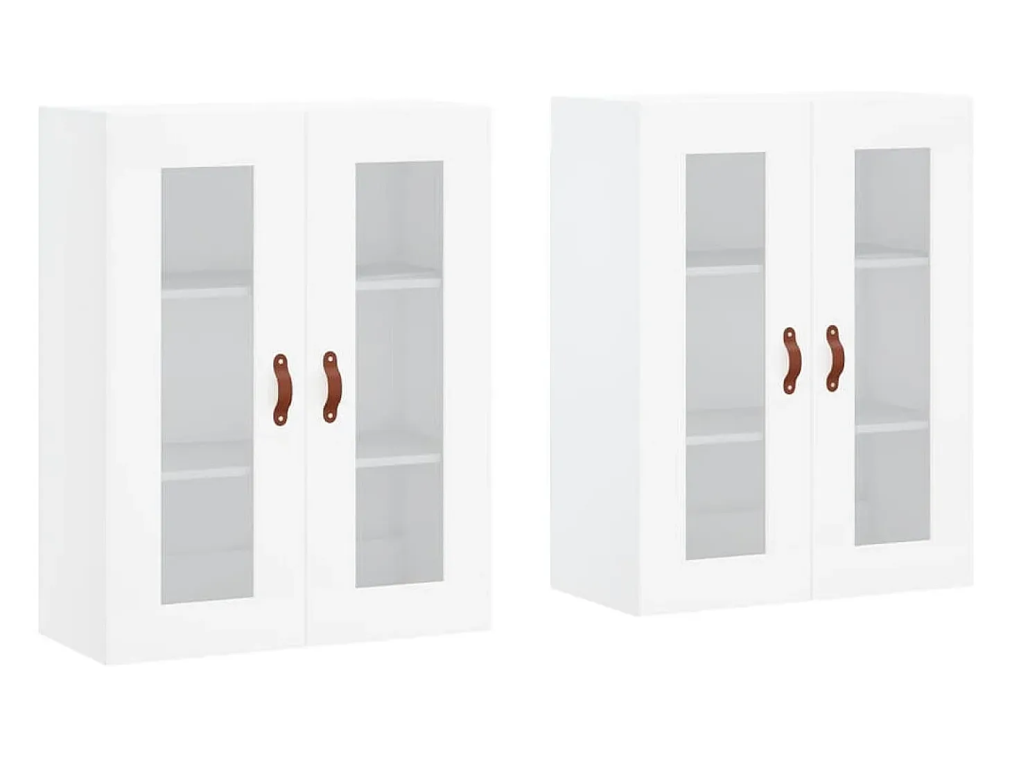 Armarios de pared 2 unidades madera de ingeniería blanco