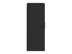 Armarios de pared de 2 piezas de madera de ingeniería negra
