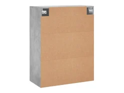 Armarios de pared de 2 piezas, gris hormigón, madera de ingeniería