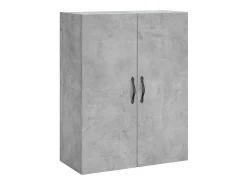 Armarios de pared de 2 piezas, gris hormigón, madera de ingeniería