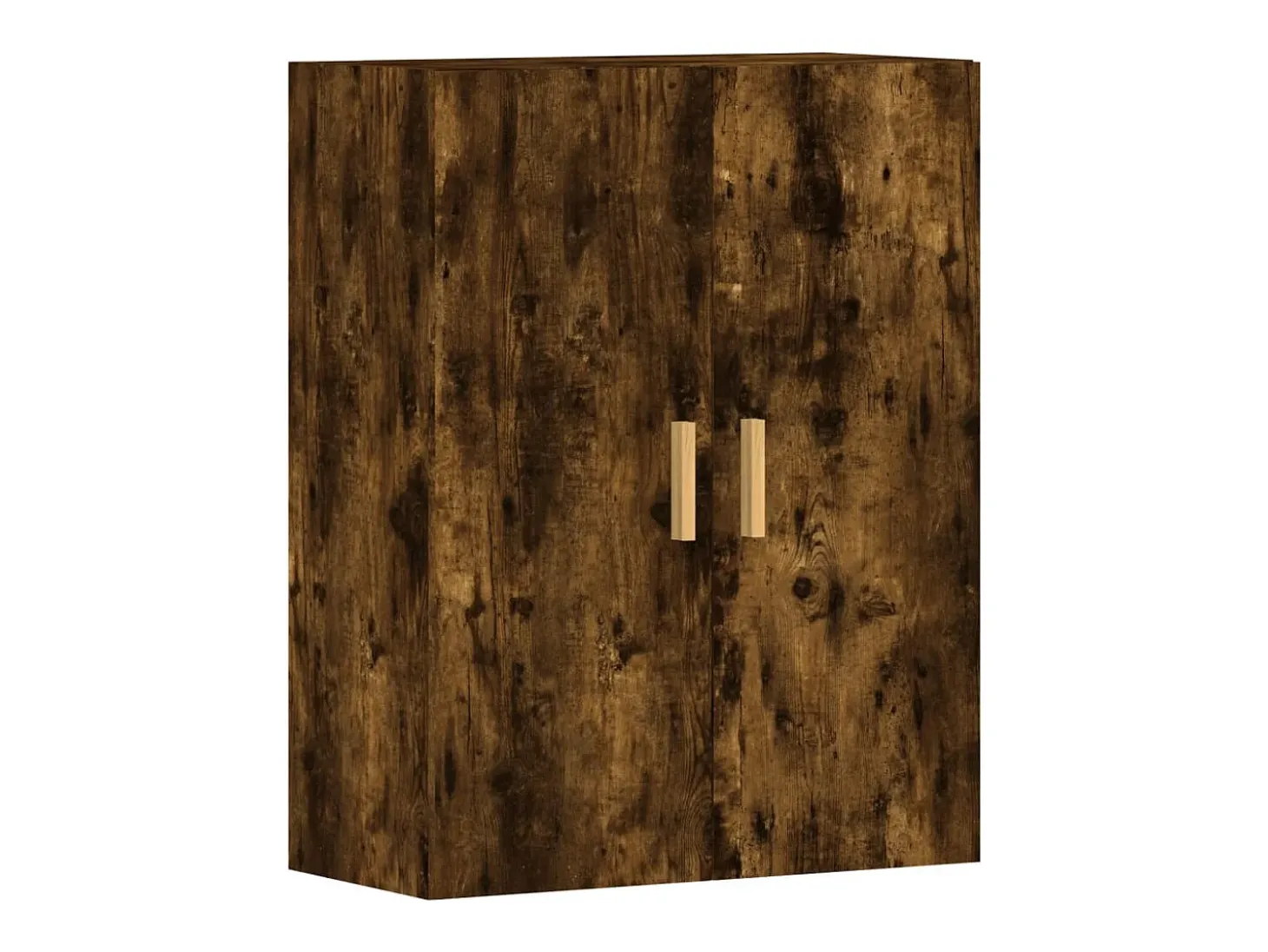 Armarios de pared de 2 piezas, roble ahumado, madera de ingeniería