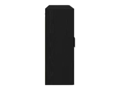 Armarios de pared de 2 piezas Madera de ingeniería de roble negro