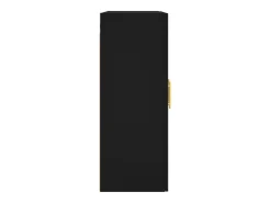 Armarios de pared de 2 piezas, color negro, madera de ingeniería