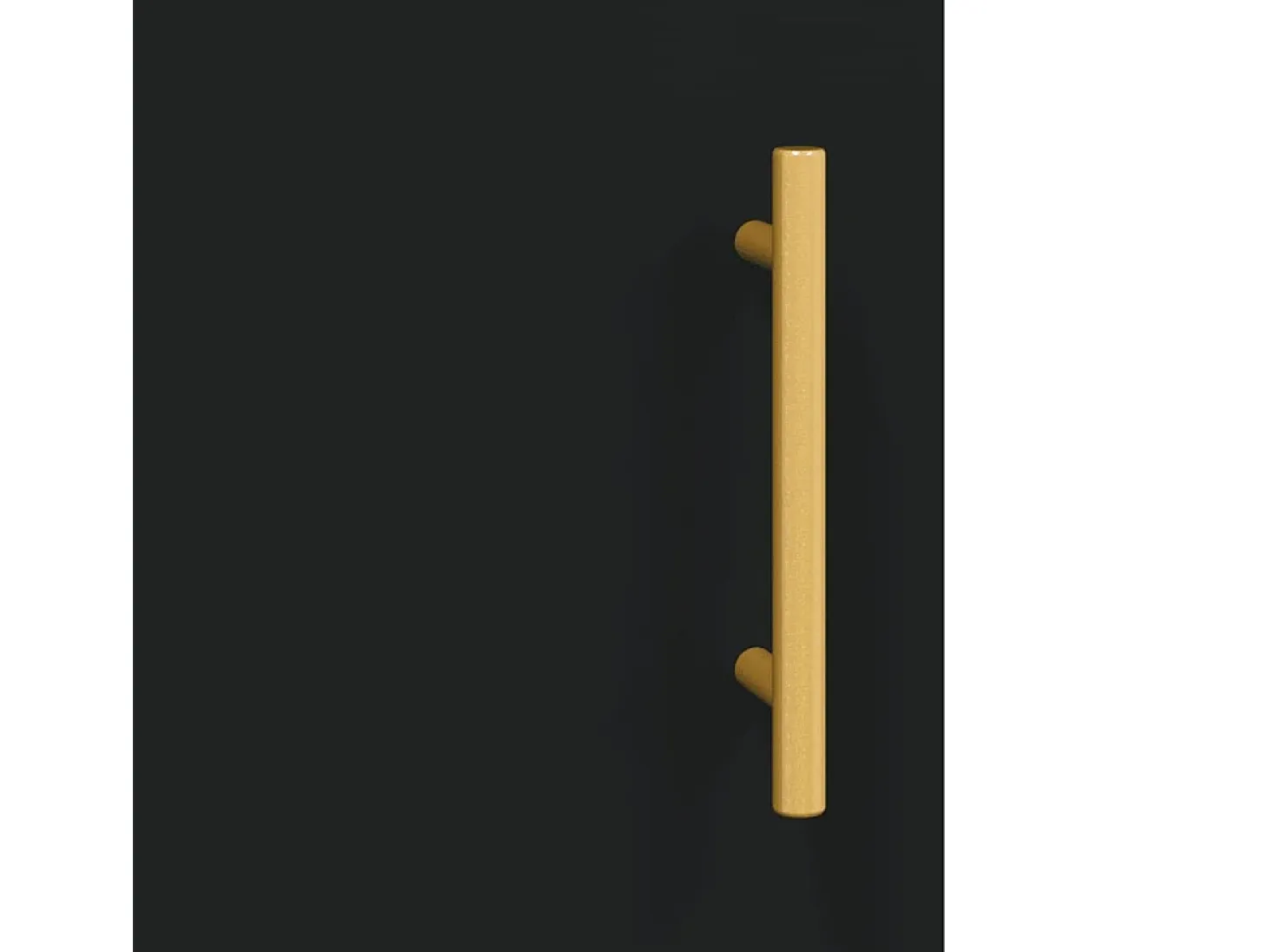 Armarios de pared de 2 piezas, color negro, madera de ingeniería
