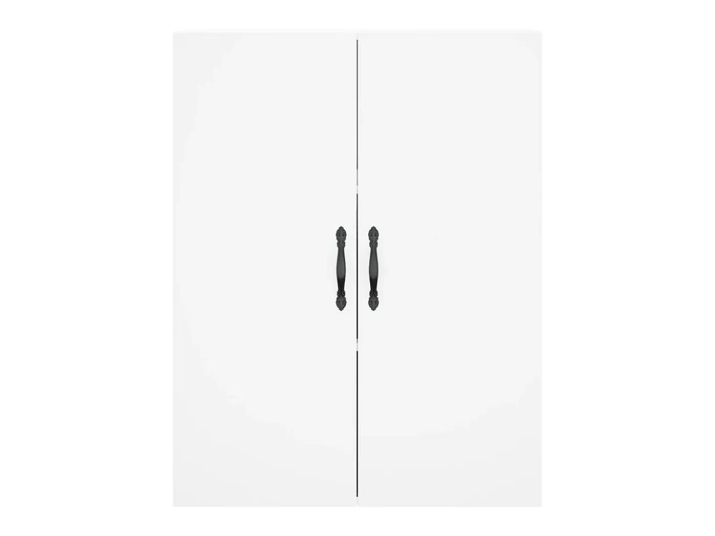 Armarios de pared de 2 piezas de madera de ingeniería blanca