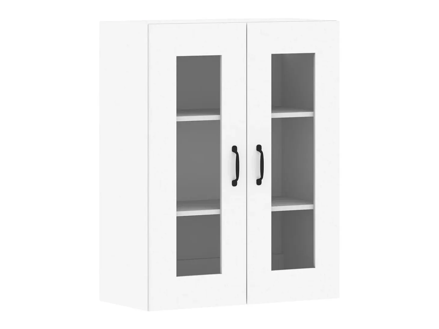 Armarios de pared de 2 piezas, madera de ingeniería blanca