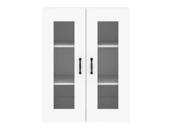 Armarios de pared de 2 piezas, madera de ingeniería blanca