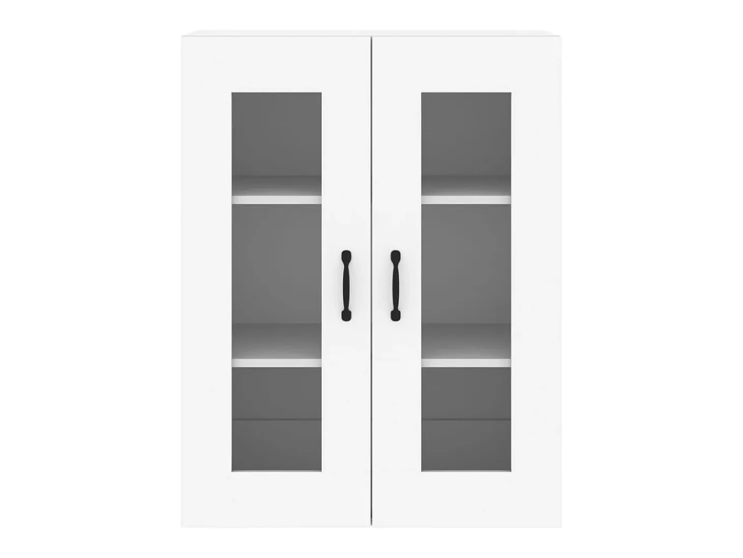 Armarios de pared de 2 piezas, madera de ingeniería blanca