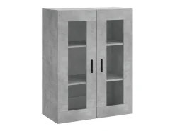 Armarios de pared de 2 piezas, gris hormigón, madera de ingeniería