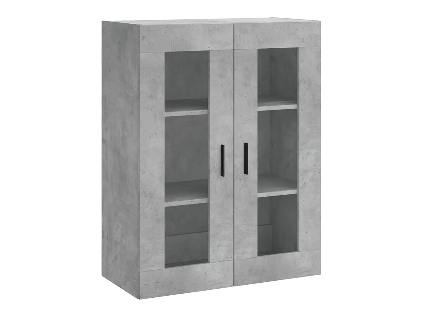 Armarios de pared de 2 piezas, gris hormigón, madera de ingeniería