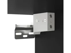Armarios de pared de 2 piezas, color negro, madera de ingeniería