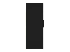 Armarios de pared de 2 piezas, color negro, madera de ingeniería