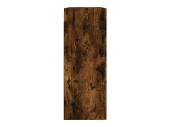 Armarios de pared de 2 piezas, roble ahumado, madera de ingeniería