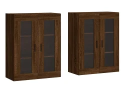 armarios de pared de madera de ingeniería de color marrón roble