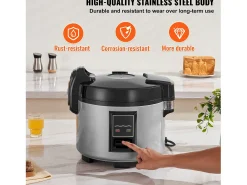 Arrocera Comercial SucceBuy, 45 Tazas 9 L Antiadherente 12 H Mantener Caliente para Restaurantes