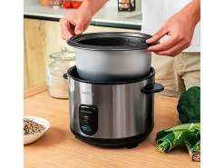 Arrocera eléctrica Cecotec RiceFusion 7000 Inox 700W 1,8L inox/negro