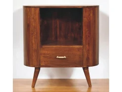 Artisan Furniture Madera maciza Armario abierto con barra en T Cortez Chestnut